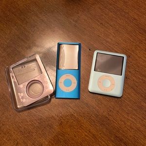iPod nano 3rd generation with case and iPod nano 5th generation both 8GB.